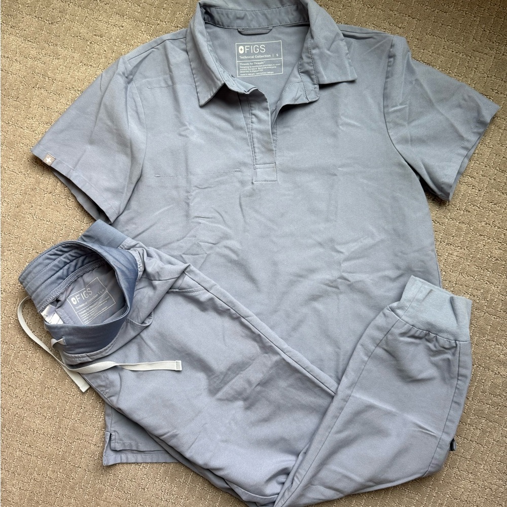 Figs Light Blue Scrub Set